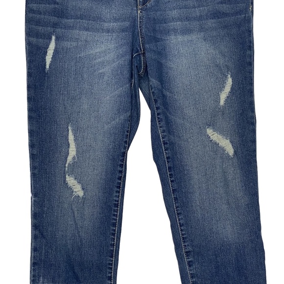 1822 DENIM Taylor Distressed Rolled Cuffed Ankle Cropped Jeans Casual Sz 10 EUC - Picture 4 of 16